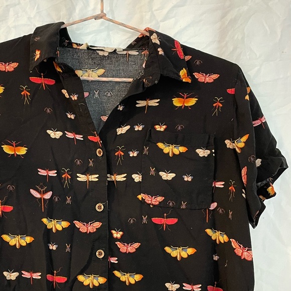 PRINTED CROP BUTTON UP Urban Outfitters - Picture 6 of 6